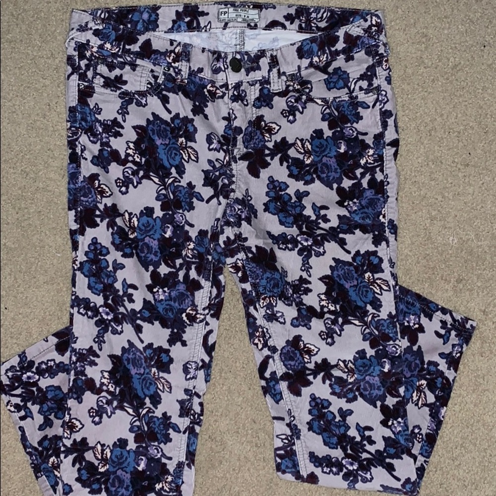 Free People vintage floral corduroys